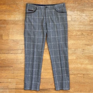 Pal Zileri Hose Herren Größe 34x31 Taille grau kariert Wollhose 34 Taille - Bild 1 von 5