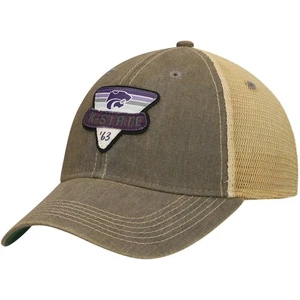 Men's Gray Kansas State Wildcats Legacy Point Old Favorite Trucker Snapback Hat - Picture 1 of 4