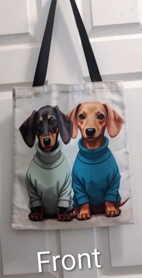Sweet Dachshunds - Dog Tote Bag - New, Purse - Image 1 of 4