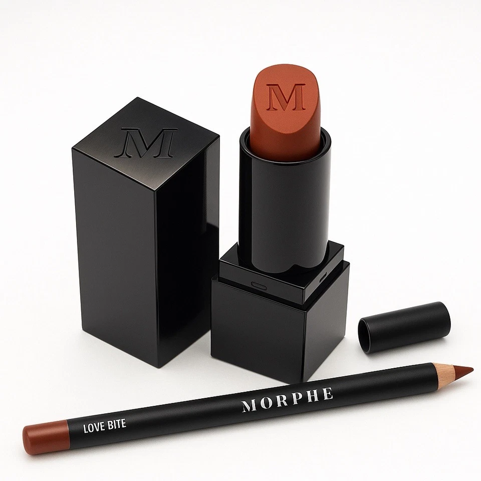 Morphe Morphe Matte Lipstick Sweet Tea + Lip Liner Love Bite Full Size Duo NEW