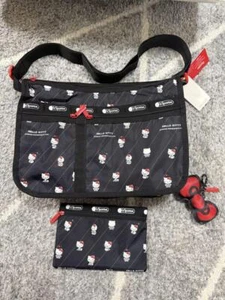 LeSportsac Sanrio Hello Kitty Shoulder Bag Black with pouch #3 - Picture 1 of 6