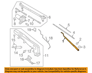 NISSAN OEM 07-15 Frontier Windshiled Wiper-Front Arm 28886ZP00A - Picture 1 of 2