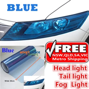 2M x 30cm Blue Car Headlight Tint Car Tail Fog light Tint Car Vinyl Wrap Film - Picture 1 of 11