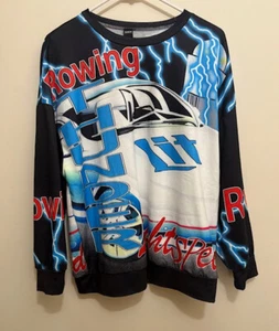 Shein Rowing Thunder Light Speed Racing LS Shirt Adult Large Lit Black Blue - Picture 1 of 12