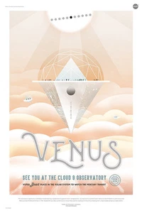 Venus: Cloud 9 Observatory - NASA JPL Space Travel Poster (24x36") - Bild 1 von 1