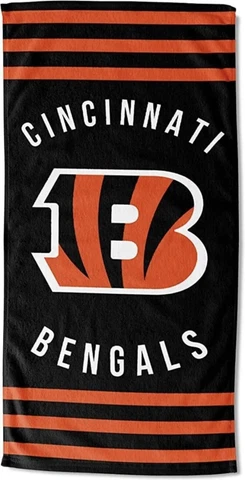 NFL Cincinnati Bengals Stripes Beach Towel, 30" x 60" Cover