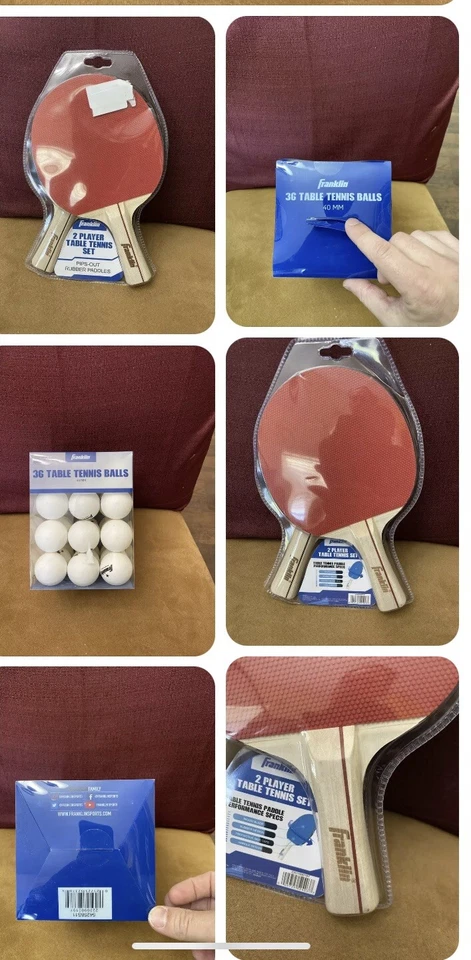 Franklin Official Size 40mm Table Tennis Ping Pong Balls White 36 Count