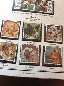 Isle of man Mint stamps 1996 Dogs 18 Sept 1996 Mint MNH - Picture 1 of 3