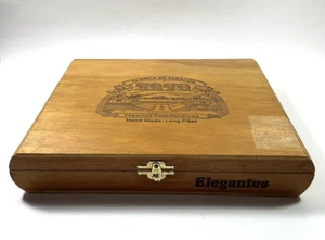 Vintage 1940s Maya Honduras Square Wooden Cigar Box Capacity 25 Cigars Empty - Picture 1 of 16