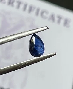Echte Natur 0,60ct. Nilamani Kyanit (Nepal) Cabochon Birne lose Edelstein - Bild 1 von 7