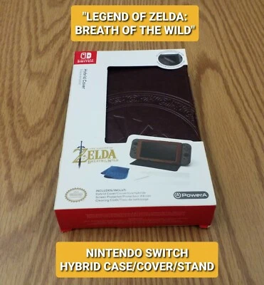 NEW ZELDA NINTENDO SWITCH LEATHERETTE HYBRID COVER/STAND + SCREEN PROTECTOR - Image 1 of 4