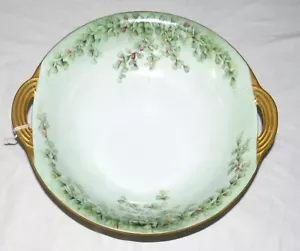Noritake Nippon Ciotola con manico 10,1/4 pollici - Manici in oro e fiori verdi e rossi - Foto 1 di 4