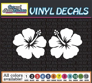 Hawaiian Hibiscus Flower Vinyl Car Decal Window Sticker Truck. wall - Picture 1 of 1