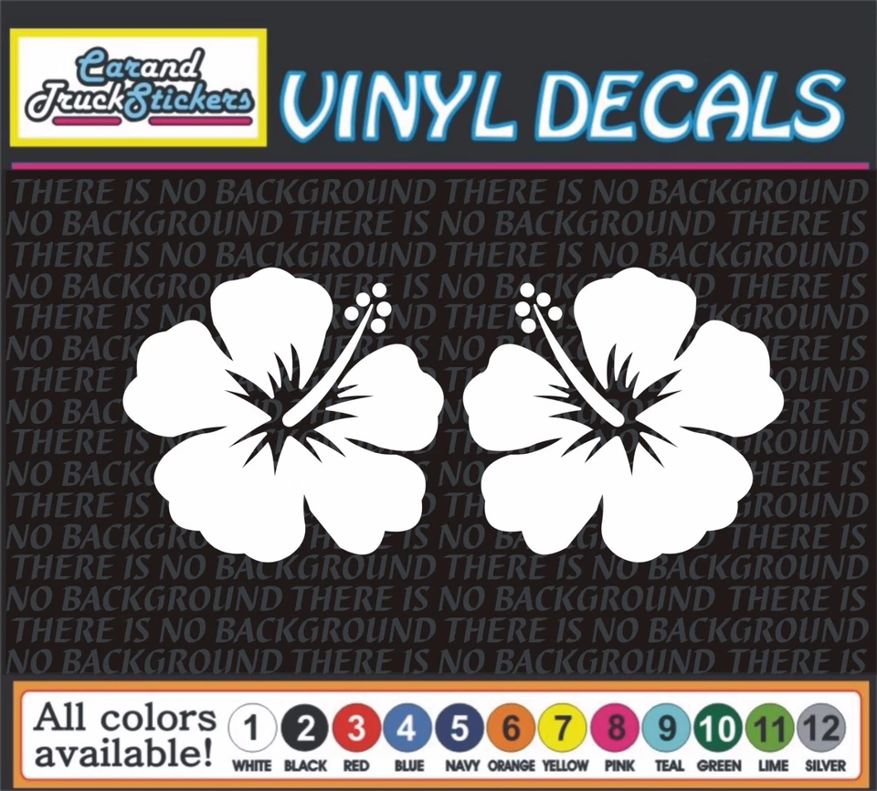 Calcomanía de vinilo de flor de hibisco hawaiano para automóvil pegatina de ventana camión. pared Foto 1 de 1