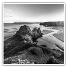 2 x Square Stickers 10 cm - Three Cliffs Gower Peninsula Wales  #37291