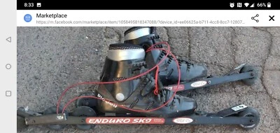 罕见 Enduro 滑雪直排溜冰鞋 滑雪 Rollerski — 第 1/3 张图片