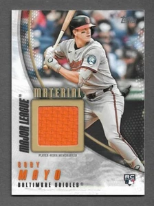 2025 Topps Series 1 #MLM-CMA Coby Mayo GOLD Major League Material Relic /50 - Picture 1 of 2