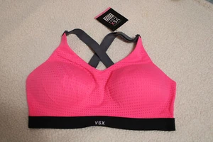 Victoria's Secret Sport-BH leichter Netz mittlerer Halt pink und grau 32D - Bild 1 von 2