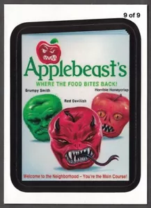 2013 Wacky Packages Series 11 Rude Food #9 Applebeast's - Picture 1 of 2