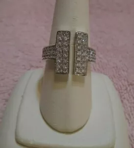 Swarovski Kristalle und Sterlingsilber 0,925 Ring Größe 9 - Bild 1 von 5