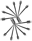 Multi Charging Cable 5.3 inch,CHAFON 6 in 1 USB Charger Cord,Dual Type C,1xMicro