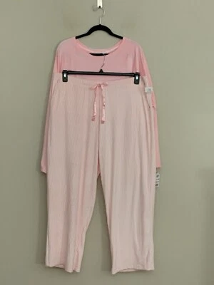 Conjunto de pijama y top manga larga de terciopelo estampado talla XXL Charter Club para mujer Foto 1 de 4