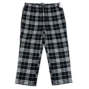 Sonoma Men's Size XL Plaid Soft Flannel Pajama Lounge Pants Black & White NEW - Picture 1 of 6