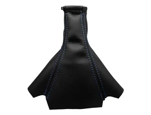 DAEWOO LEGANZA (1997-2004) Soufflet Levier De Vitesse Cuir - Couture Bleu Clair - Picture 1 of 1