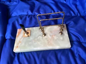 Vintage Noymer Real Onyx Desk Organizer with Pen Holder - Pre-owned - Picture 1 of 6