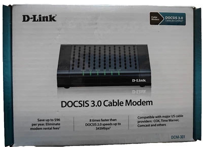 D-Link DOCSIS 3.0 Cable Modem DCM-301 343Mbps - Image 1 of 4