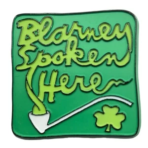 St Patricks Day Refrigerator Magnet Vintage Irish Blarney Spoken Here Shamrock - Picture 1 of 6