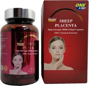 Biosis Sheep Placenta 38000mg x 100 Softgel Capsules Exp 07/2026 - Picture 1 of 7