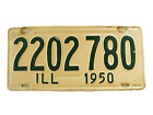 1950 Illinois License Plate Car Tag 2202 780 Vintage Ford Chevrolet Dodge #13