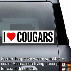 I Love Heart COUGARS - Window Sticker Bumper - Bild 1 von 1