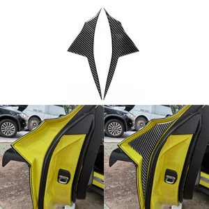 2x Real Carbon Fiber Car Inner Door Cover Trim For Chevrolet Corvette C8 2020-24 - Picture 1 of 8