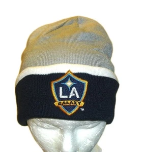 Los Angeles LA Galaxy MLS Mens Adidas Soccer Cuffed Beanie Winter hat New - Picture 1 of 2