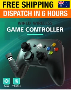 XBOX 360 Wired+wireless Game Controller Gamepad For MS XBOX 360 Console Windows - Picture 1 of 15