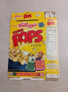 1996 Super Mario Nintendo 64 N64 Kellogg's Corn Pops Cereal Promo Empty Box - Picture 1 of 10