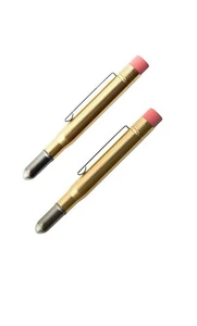 Traveler's Company Brass Pencil Solid Brass 38075006 X2 ➕ Free Gift - Picture 1 of 6