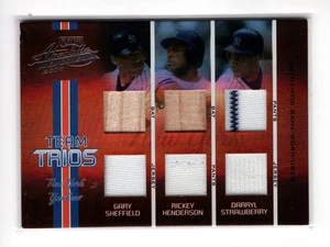 2005 Absolute Memorabilia Sheffield Rickey Henderson Strawberry GU Patch /35 SP - Picture 1 of 2