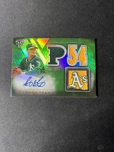 2015 Topps Triple Threads #128 Sonny Gray Auto Relic Emerald #/50 - Picture 1 of 2