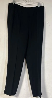 Pantalones de vestir para mujer LAFAYETTE 148 Bleecker cremallera lateral talla 12 negros Foto 1 de 4