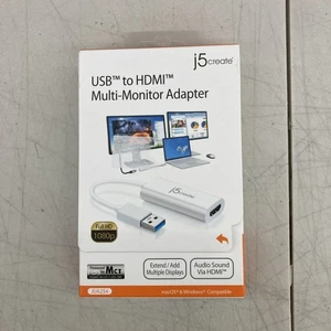 J5Create USB to HDMI 1080p HD Multi-Monitor Adapter for Mac and Windows (JUA254) - Picture 1 of 4