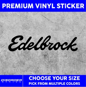 EDELBROCK FLAT [VINYL STICKER]-for Car/Truck WINDOW-LAPTOP-FOLDER-U PCK COLR/SZE - Imagen 1 de 6