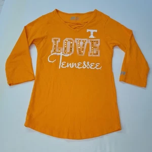 Camiseta Tennessee Volunteers Mujer Pequeña Naranja NCAA Fútbol Love Sequins Russell - Imagen 1 de 10