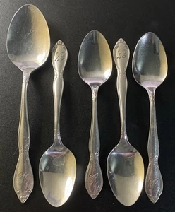 (5) Stainless Steel Flatware Monogram "K” Soup Spoon Teaspoon Taiwan Set Lot - Picture 1 of 3