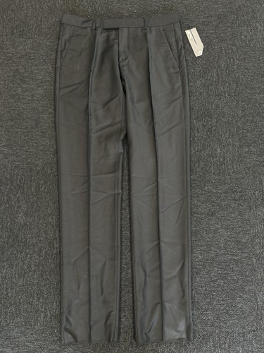Dior Pantalone Lana Vergine Tessuto Nero Uomo in 35 36W (IT 52) NUOVO