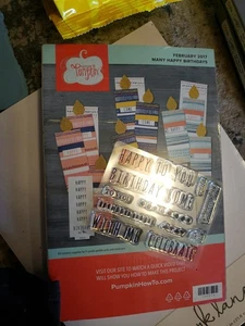 Include Stamp Paper Pumpkin February 2017 Kit Refill MANY HAPPY BIRTHDAYS NO INK - Picture 1 of 3