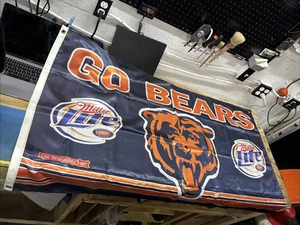 Chicago Bears Miller Lite 34"x60" Bears NFL Logo Flag - HARD TO FIND! - Picture 1 of 4
