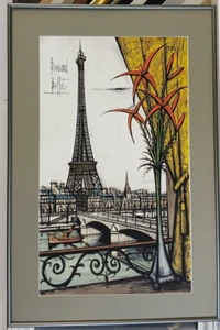 Bernard Buffet Eiffel Tower 1988 framed 18.5x28 - Picture 1 of 2